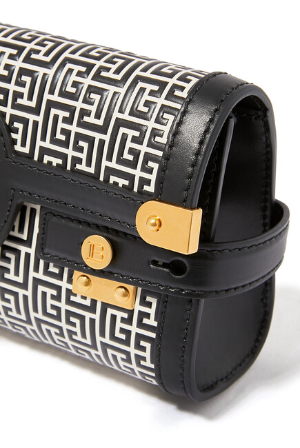 B-Buzz 23 Leather Clutch Bag with Jacquard Monogram