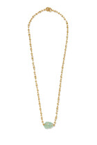 Amarre Long Necklace, Gold-Plated Metal & Crystal