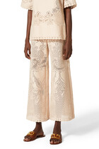 Guipure Lace Cropped Pants