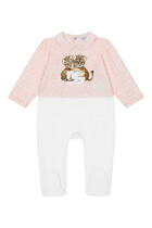 Kids Logo Print Leopard Bodysuit Set