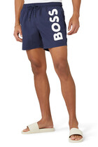 Quick-Drying Logo Swim Shorts