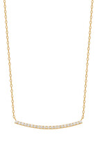 Curve Full Medium Necklace, 18k Yellow Gold with Diamonds