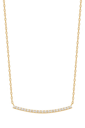 Curve Full Medium Necklace, 18k Yellow Gold with Diamonds