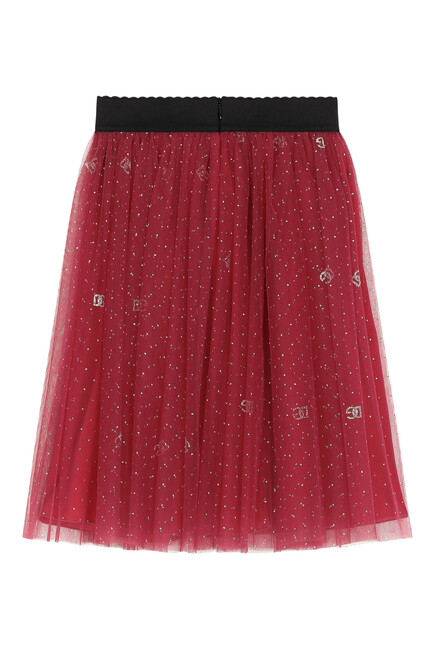 Kids Glittery-Print Tulle Skirt