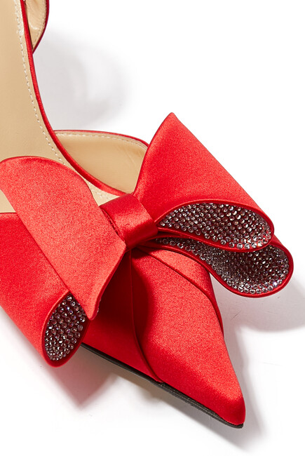 Le Cadeau 85 Bow-Detail Satin Pumps