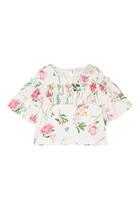 Kids Floral Satin Blouse