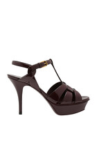 Tribute Platform Sandals in Patent Leather