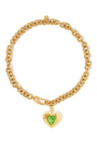 Elvira Necklace, Gold-plated Stainless Steel with Gold-plated Brass & Swarovski Crystal