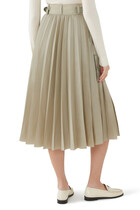 Pleated Twill Skirt