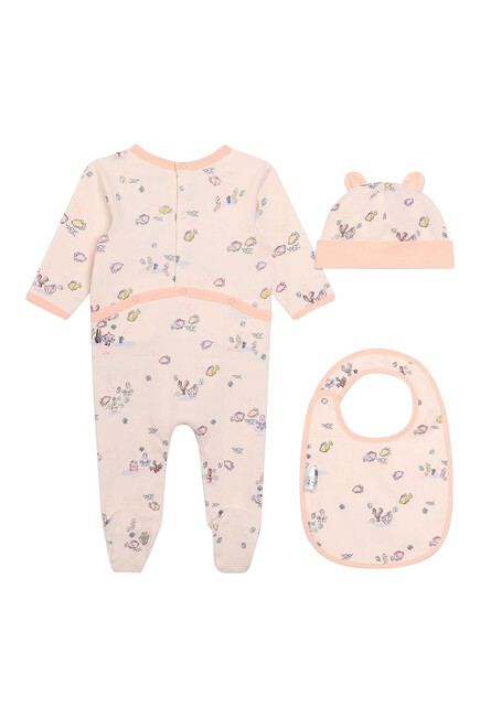 Kids Graphic Print Bodysuit Baby Set