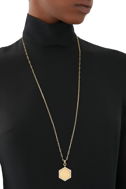 Ginea Necklace, 22K Yellow Gold & Diamonds