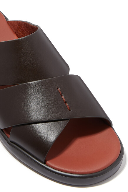 Arabic-Inspired Nappa Calfskin Leather Sandals