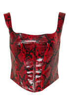 ROZIE CORSETS Python-Print Corset Top In Multi