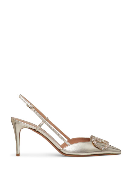 Valentino Garavani 80 V Logo Slingback Pumps