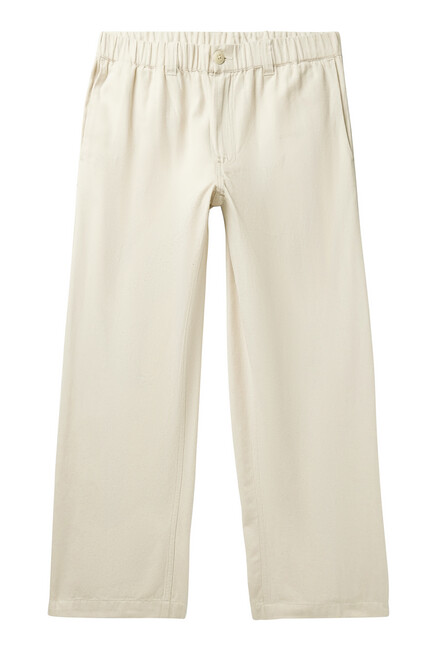 Canvas Cropped Trousers