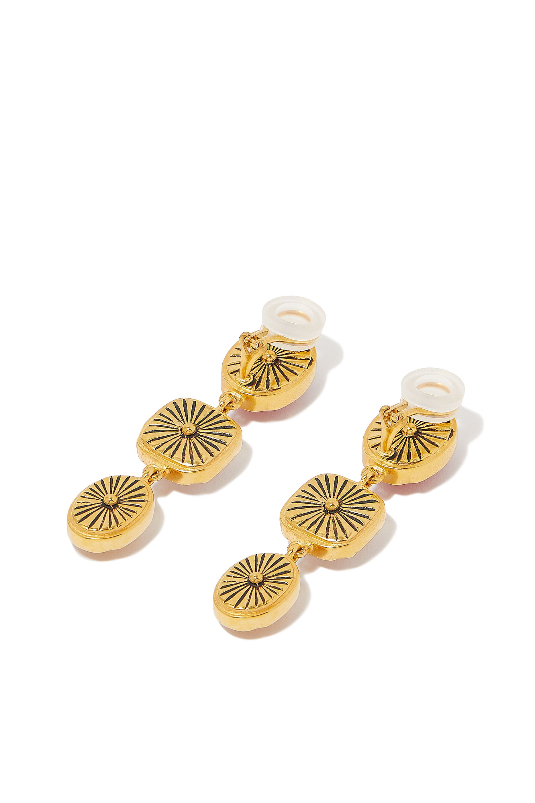 Goossens Cabochons clip earrings - Gold