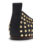 Studded Flat Ballerinas