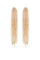 Moulin Rouge Earrings, 14k Gold-Plated Brass & Cubic Zirconia
