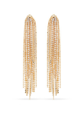 Moulin Rouge Earrings, 14k Gold-Plated Brass & Cubic Zirconia