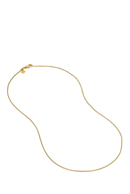 18in Small Box Chain, 18k Yellow Gold