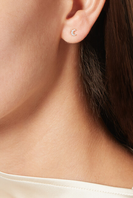 Star and Moon Pave Earrings