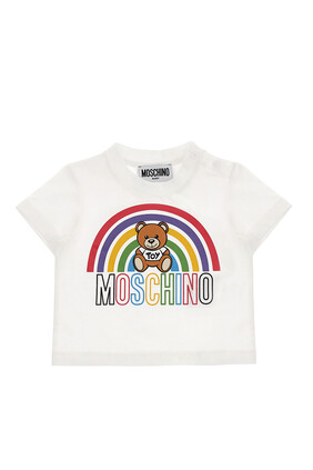 Rainbow Teddy Bear Printed T-Shirt