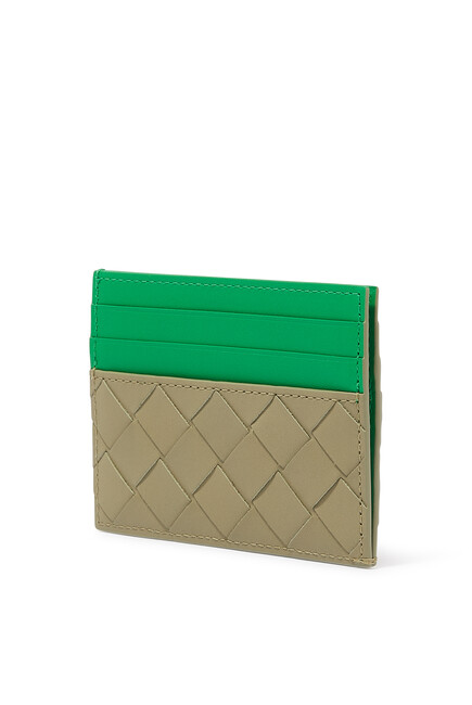 Intrecciato Leather Card Case