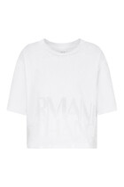 Logo Print Cropped T-Shirt