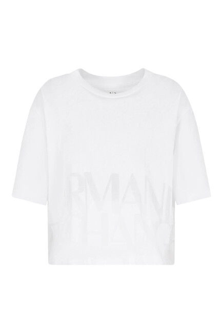 Logo Print Cropped T-Shirt