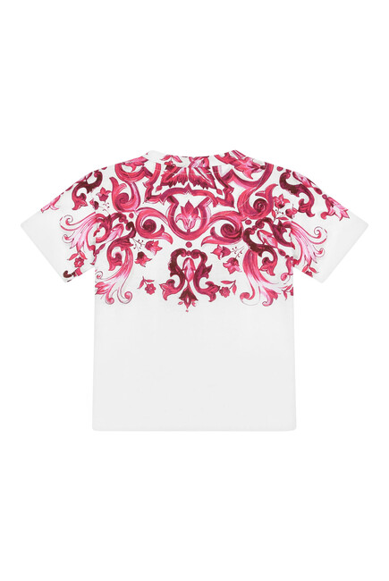 Kids Majolica Print Cotton T-Shirt