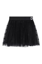 Kids Tulle DG-Print Mini Skirt