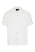 Textured Herringbone Short Sleeve Shirt