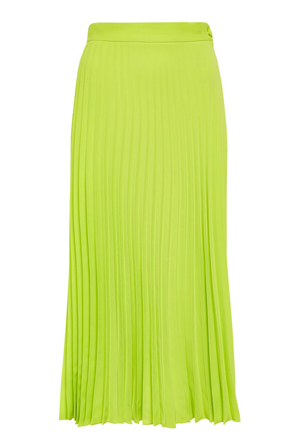 Crepe Pleated Midi Skirt