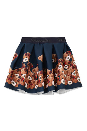 Bear Print Neoprene Skirt