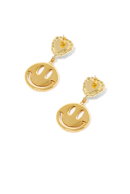 Party Pooper Earrings, Gold-Plated Brass Stud Earrings & Swarovski Crystals