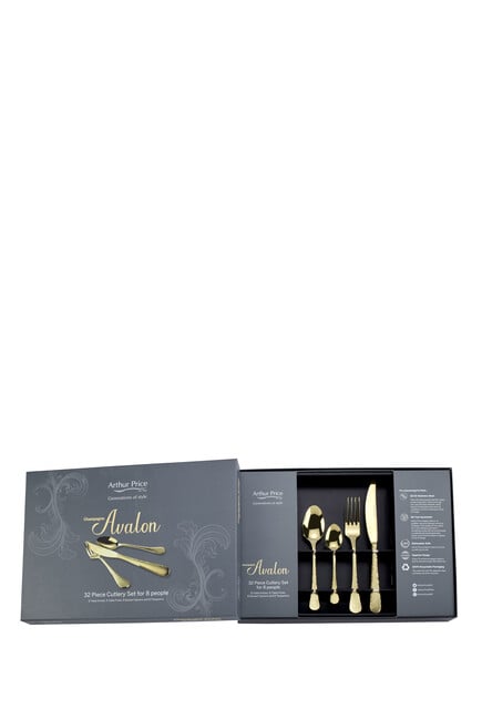Champagne Avalon Cutlery, Set of 32