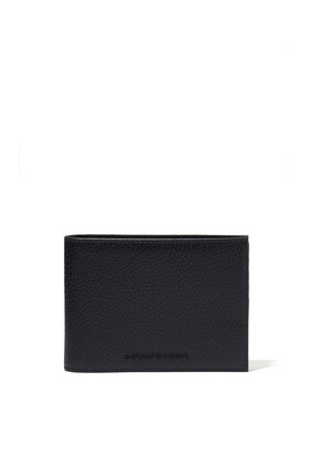 Ferrari Tri-fold wallet in hammered leather Unisex