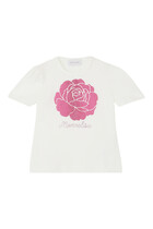 Glitter Rose Print T-Shirt