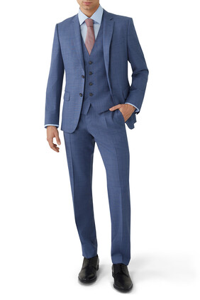 Three-Piece Slim-Fit Checked Suit