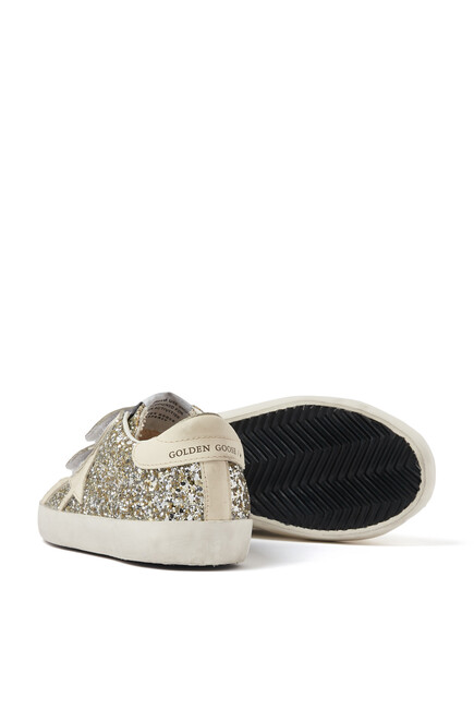 Kids Old School Junior Glitter Sneakers