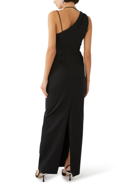 Lani Asymmetrical Gathered Maxi Dress