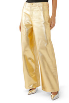 Foil Denim Wide-Leg Jeans