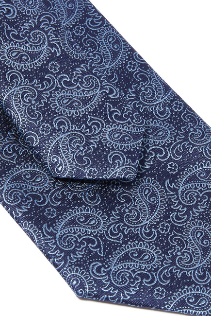 Paisley Print Silk Tie