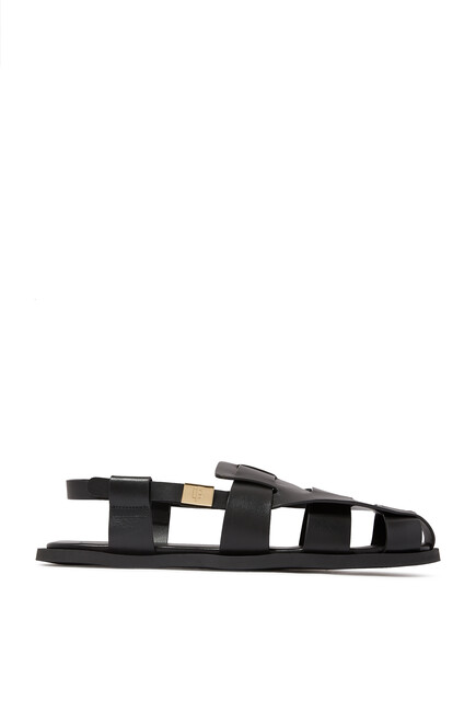 Theo Flat Leather Sandals