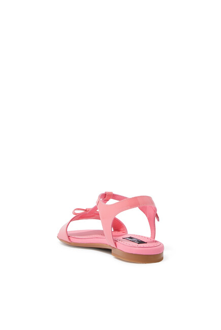 Kids Logo Patent Leather Sandals