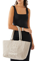 Yenky Zipped Washed Cotton Logo Tote Bag