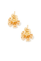 Flower Stud Earrings, 18k Yellow Gold & Diamonds