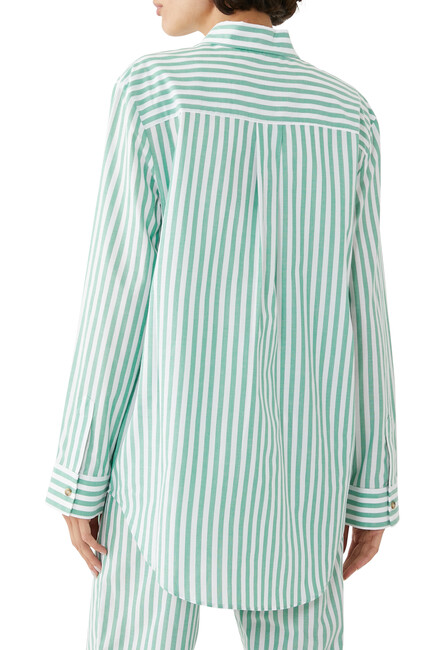 London Stripe Cotton Pajama Top