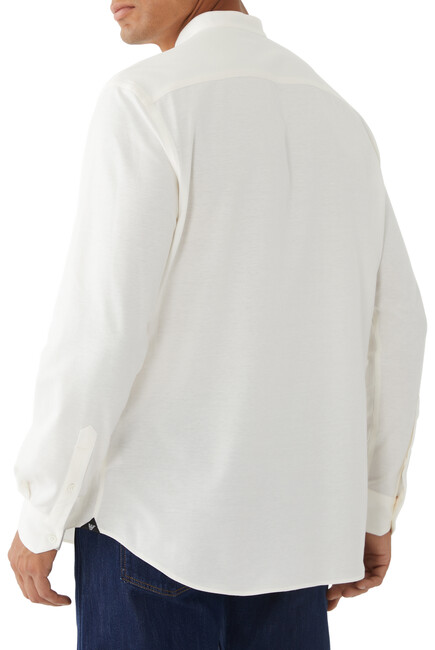 Linen Shirt with Guru Collar