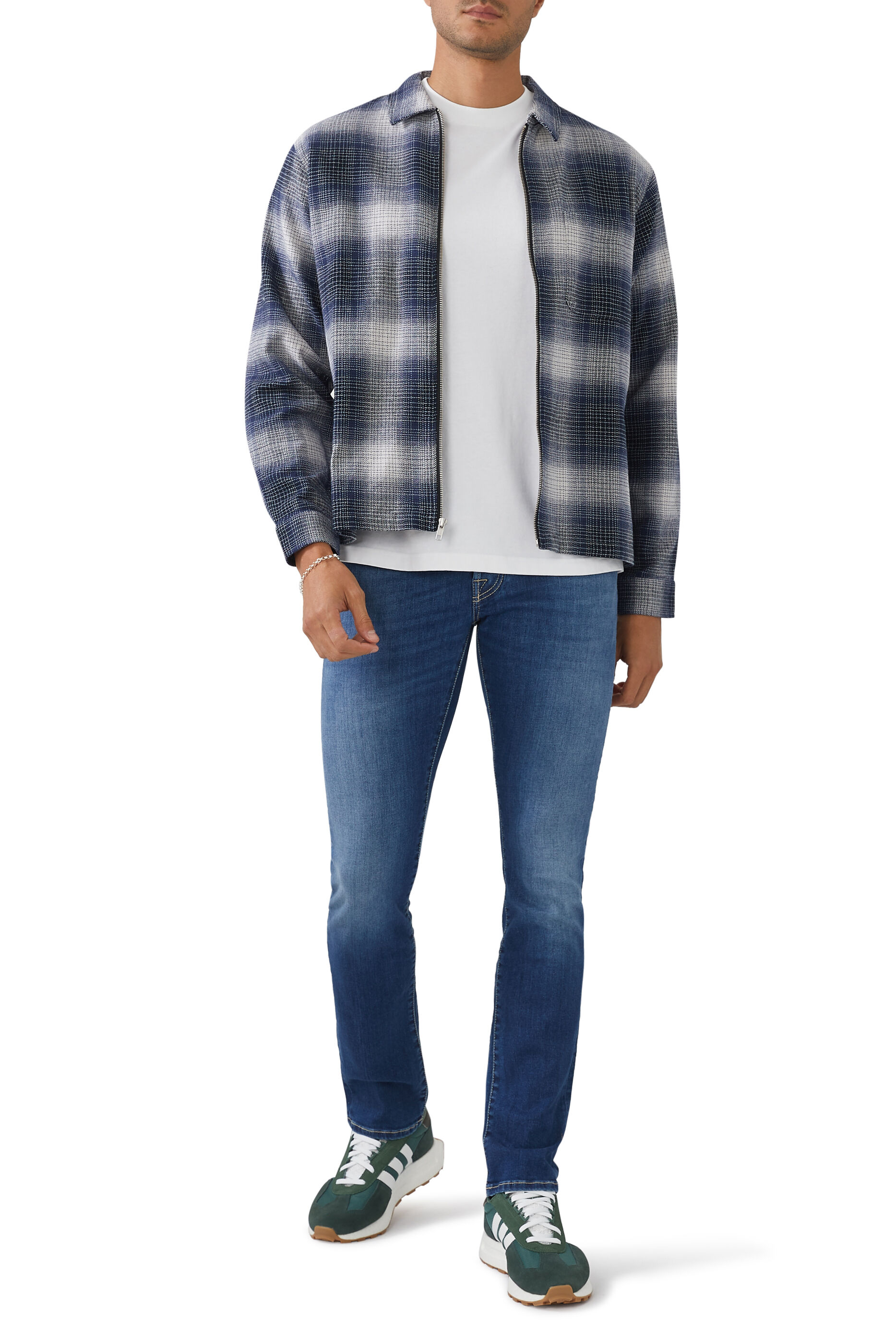 Jack Shadow Plaid Zip Shirt